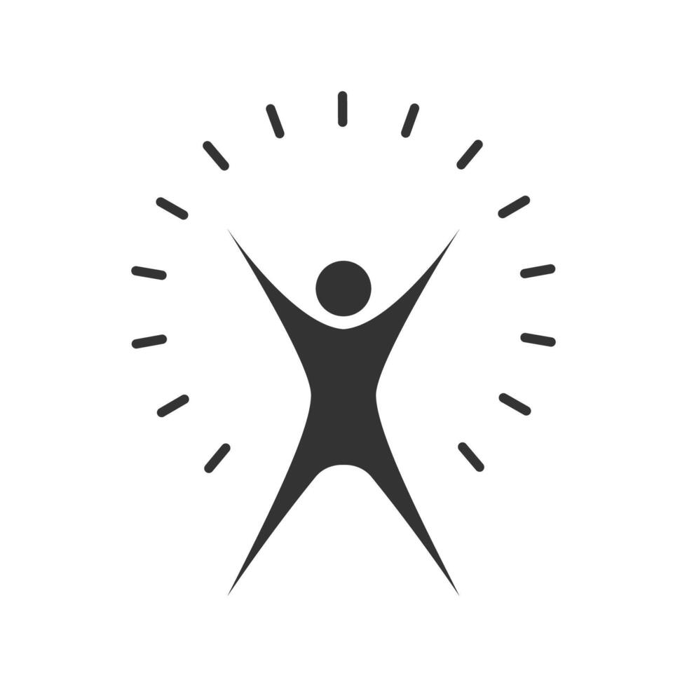 Self confidence or motivation success icon isolated. vector