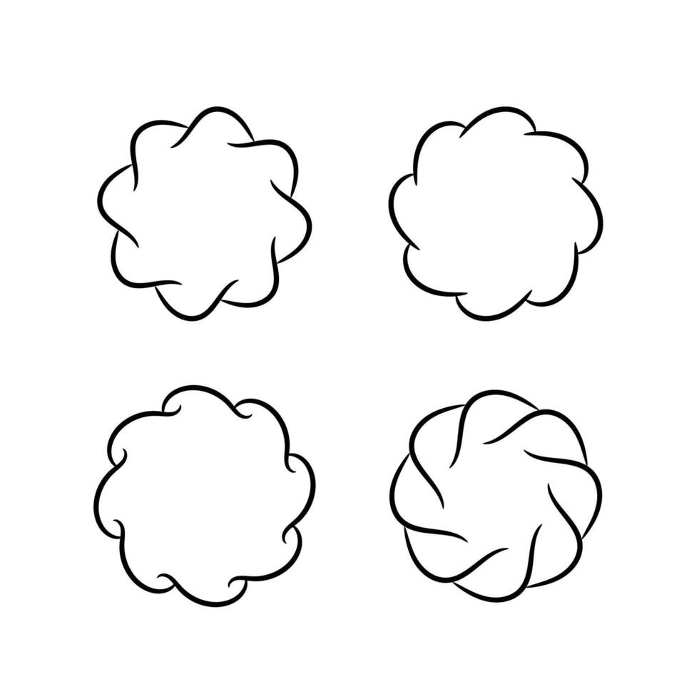 Artistic circle floral frame art decoration isolated. vector