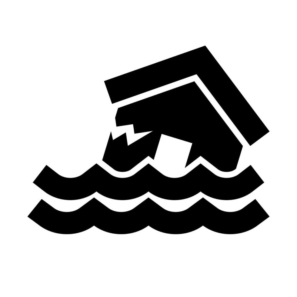 Flood silhouette icon vector