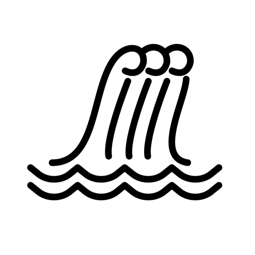 Tsunami icon. High ocean wave. vector