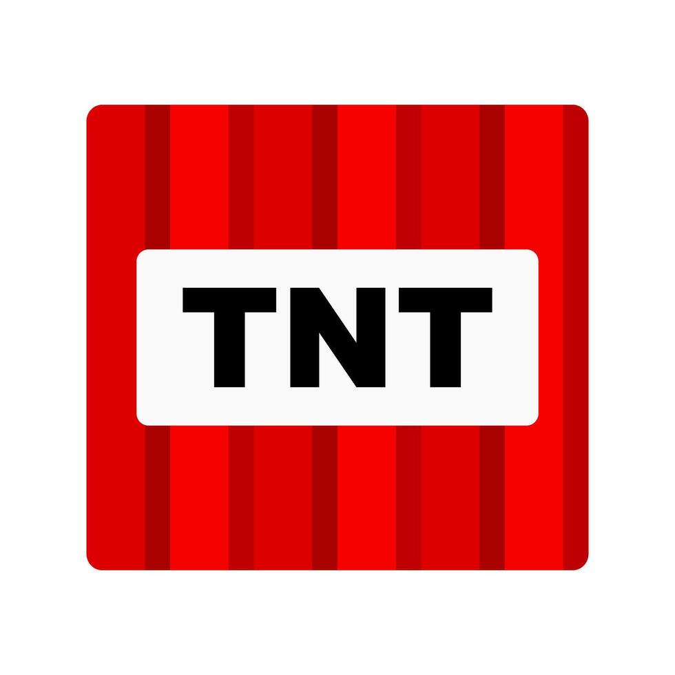 TNT explosion block icon. vector