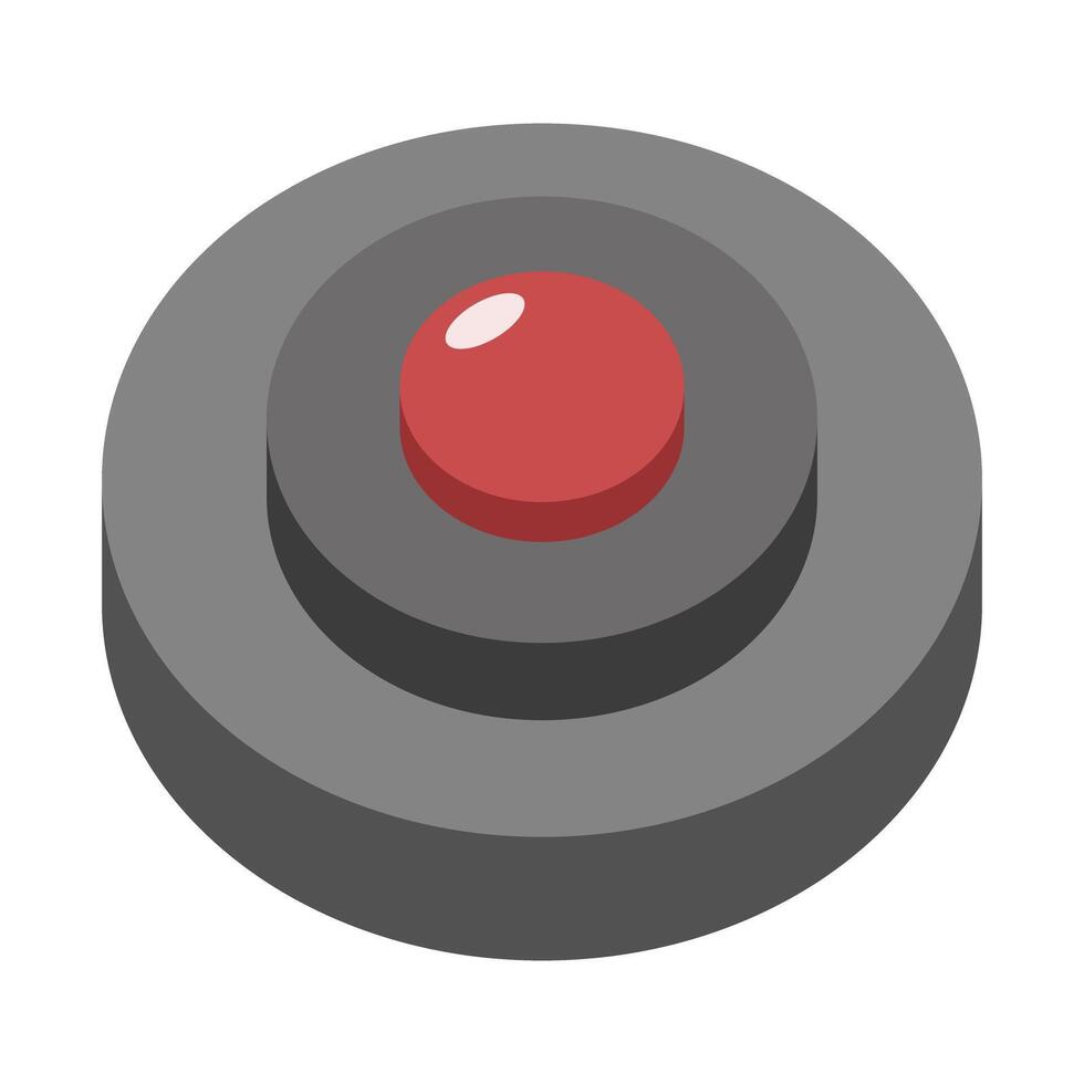 Gray land mine icon. vector