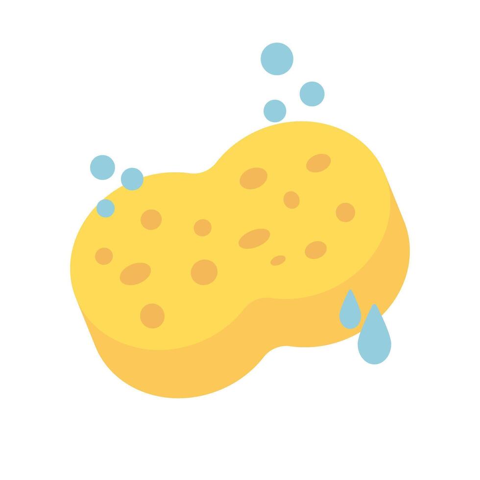Sponge cleaning and water icon. vector