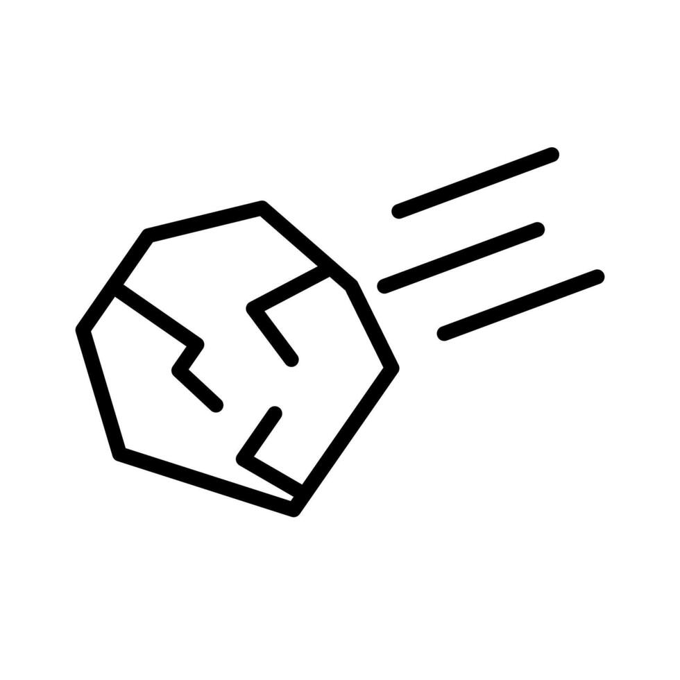 Simple throwing stone icon. vector