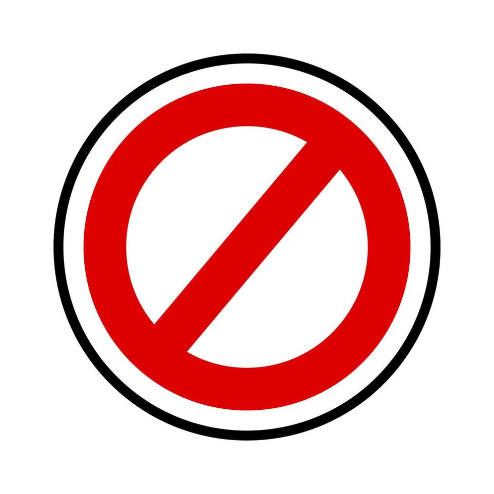 Stop sign. Restriction sign. vector