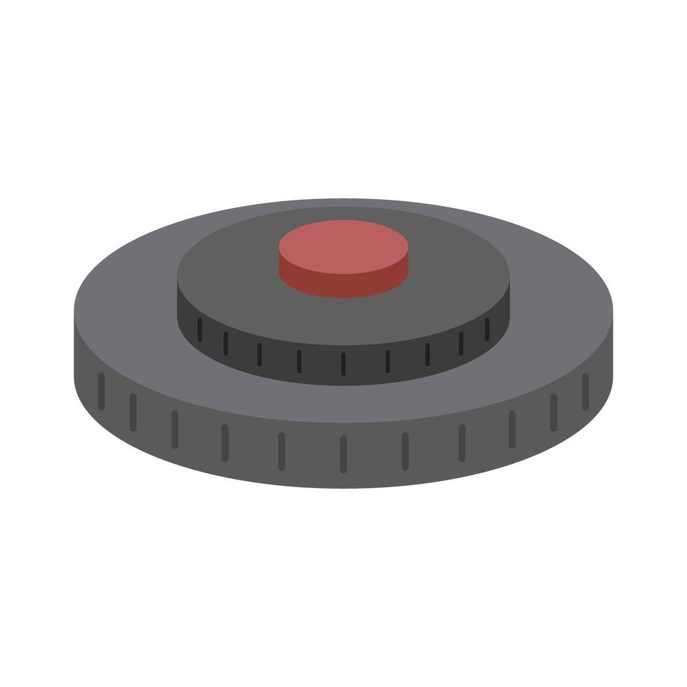 Dangerous land mine icon. vector