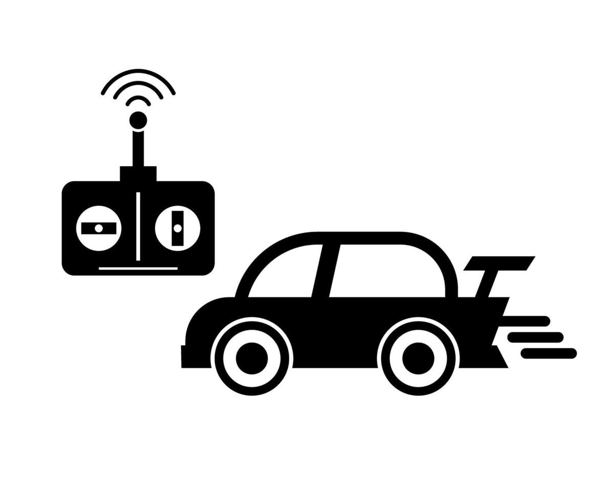 Remote control car silhouette icon. vector