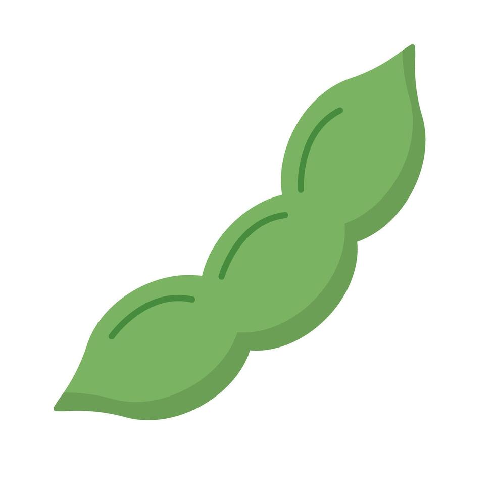 Flat design edamame icon. vector
