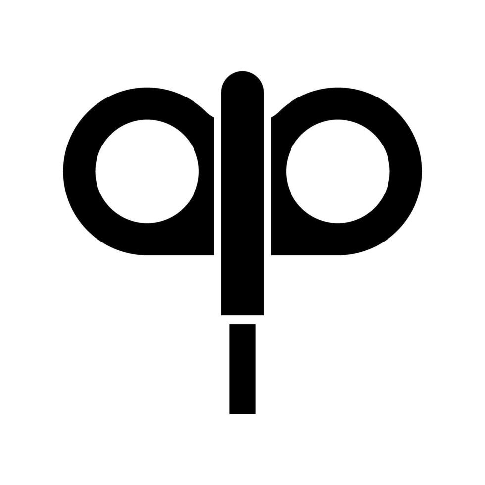 Wind up key silhouette icon. vector