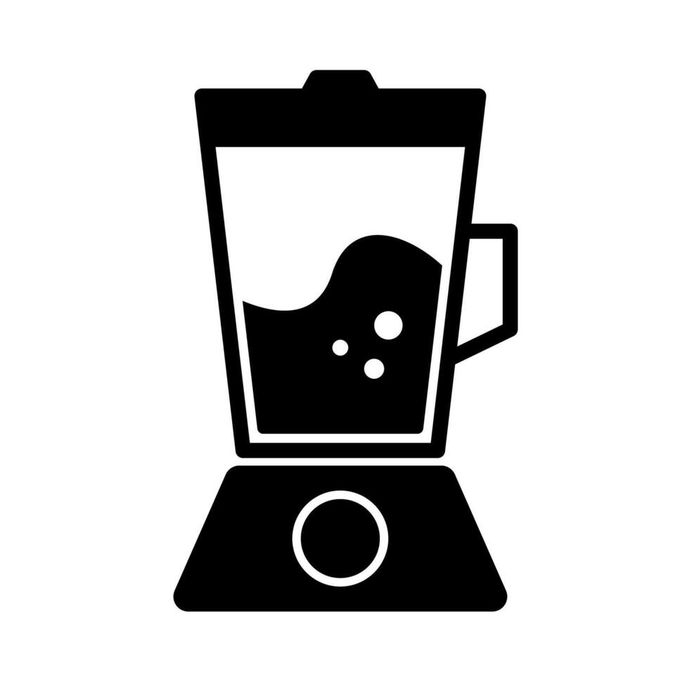 Simple juicer silhouette icon. vector