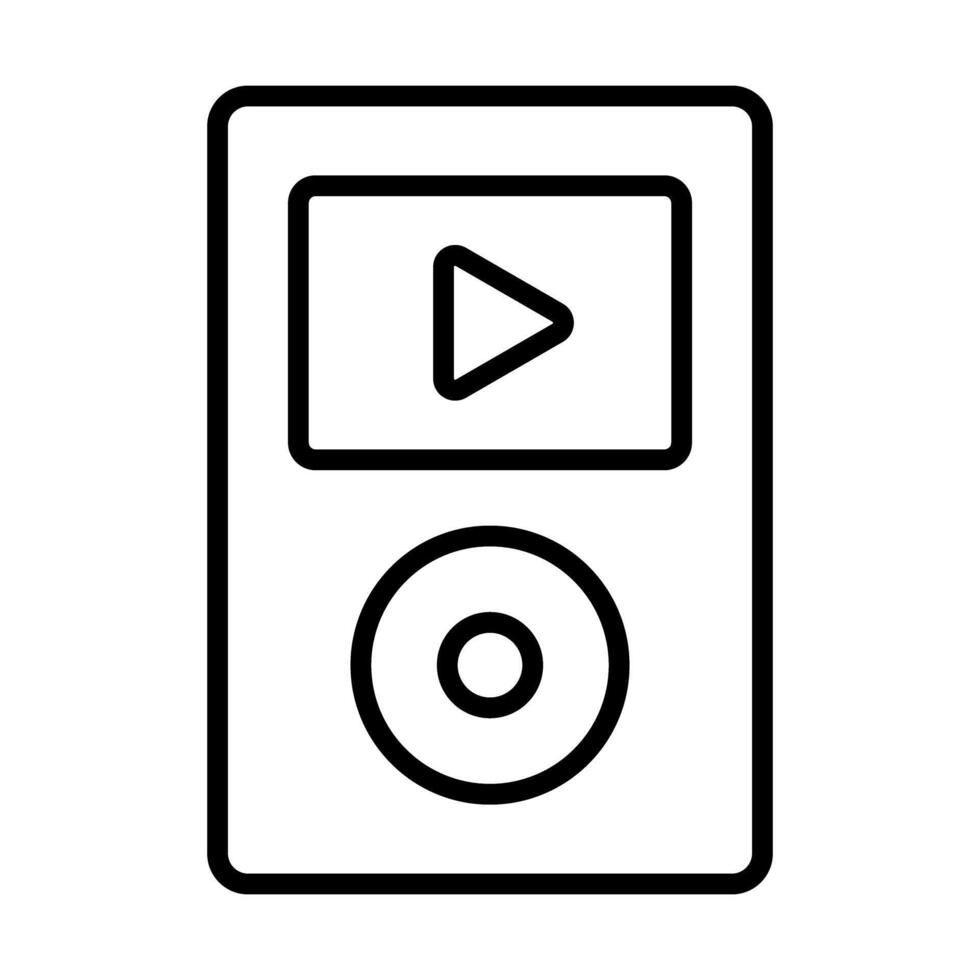 Simple MP3 player icon. vector