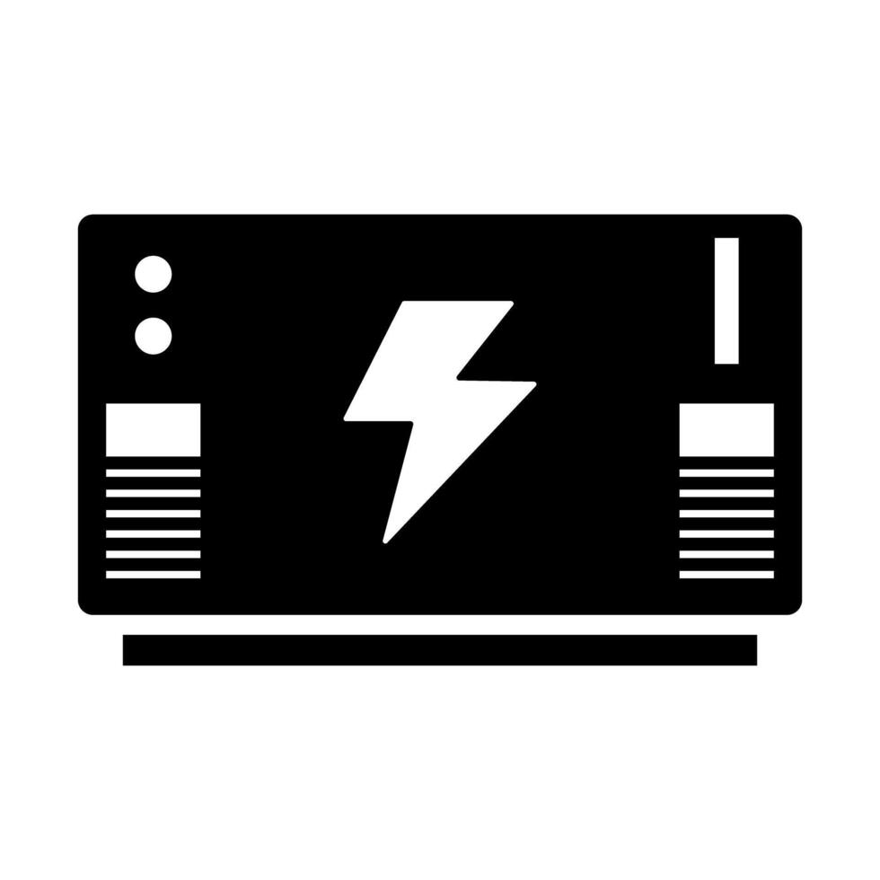 Electric generator silhouette icon. vector