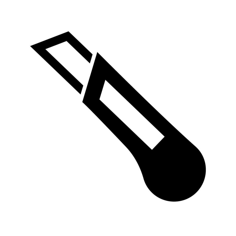 Simple utility knife silhouette. vector