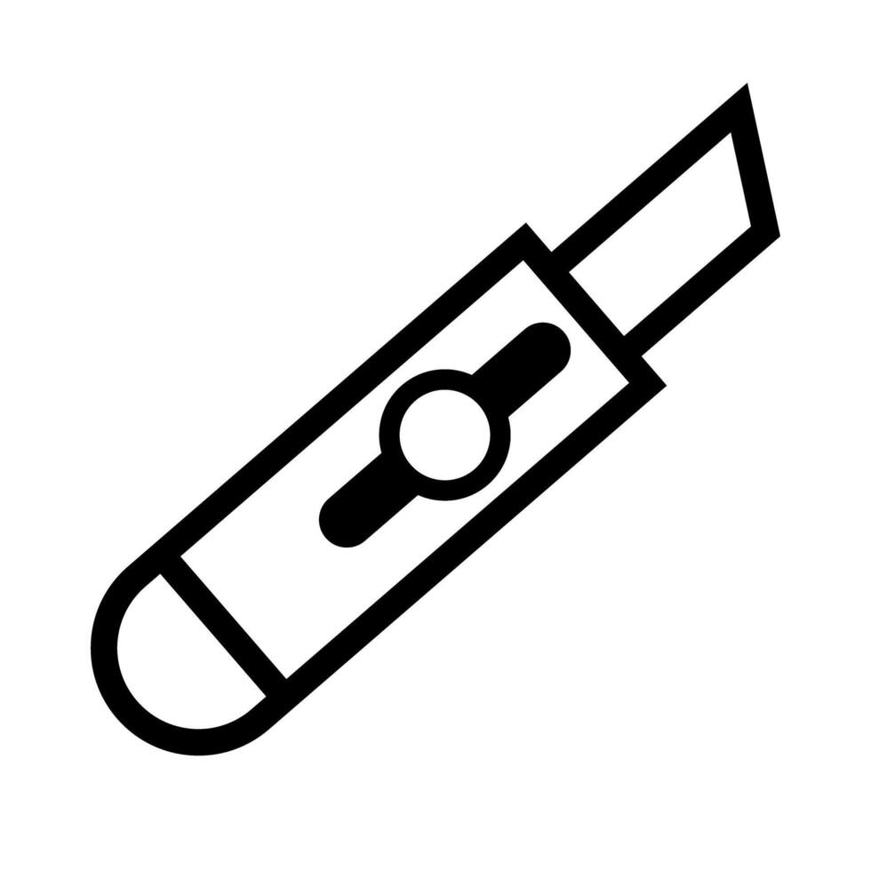 Simple design box cutter icon. vector