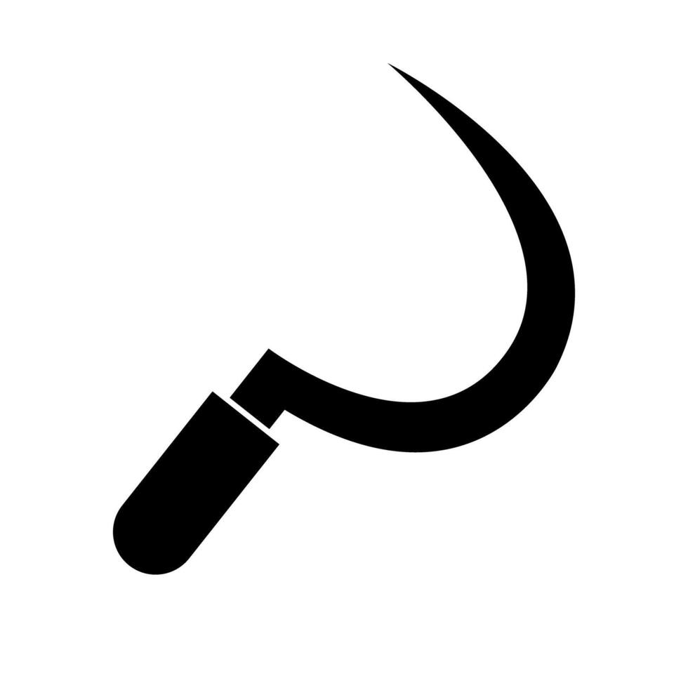 Simple sickle silhouette icon. vector