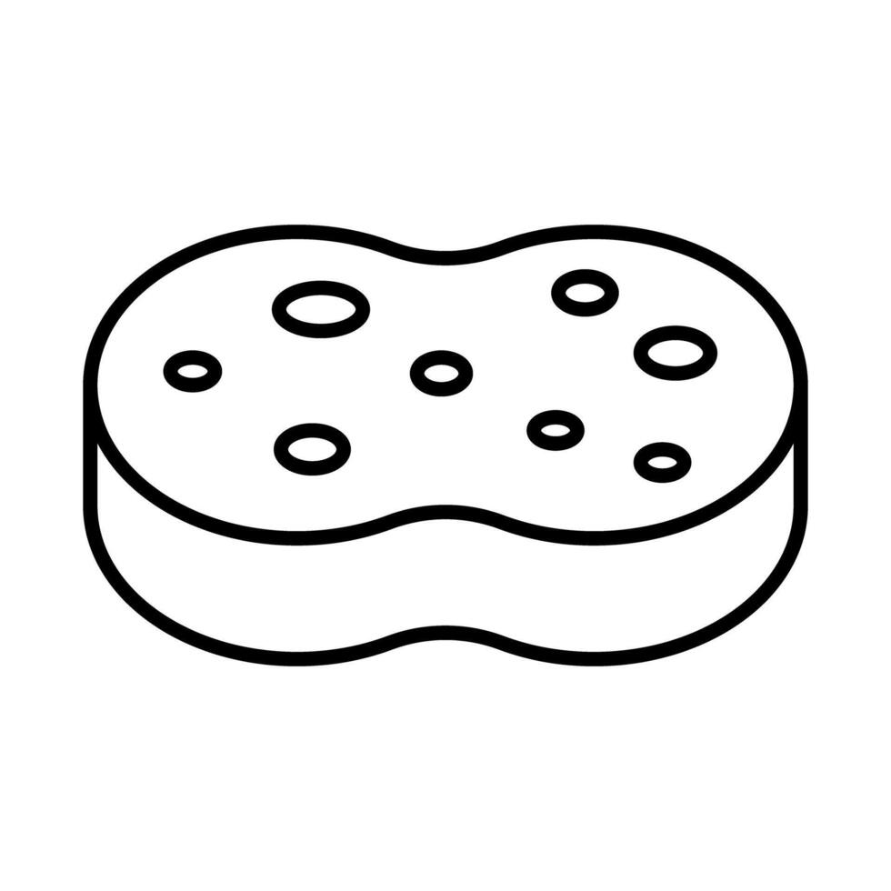 Simple cleaning sponge icon. vector