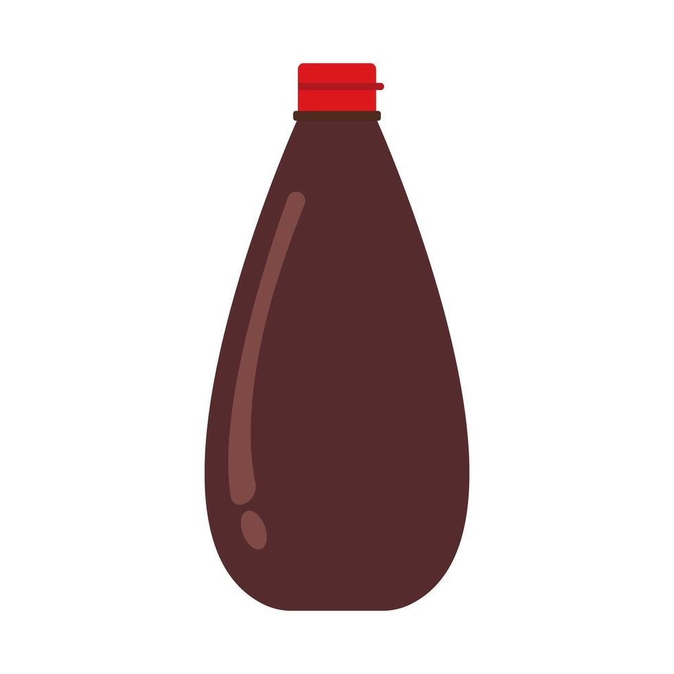 Brown sauce bottle icon. vector