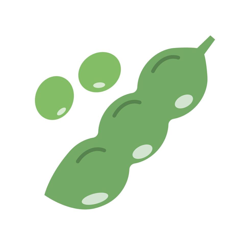 Fresh green edamame icon. vector