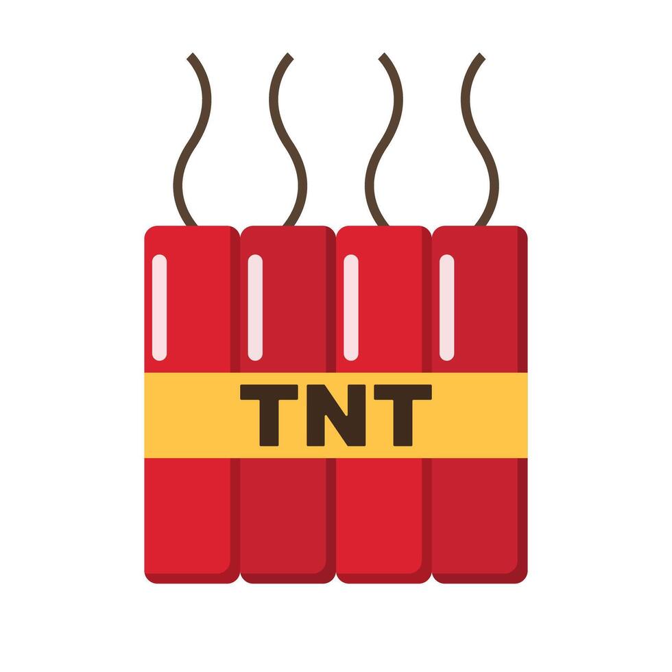 Flat design TNT bomb icon. vector