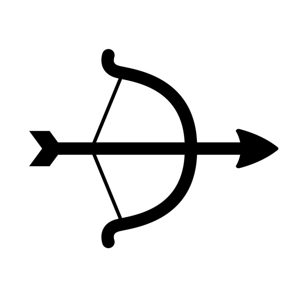 Hunting Bow and Arrow Icon. vector
