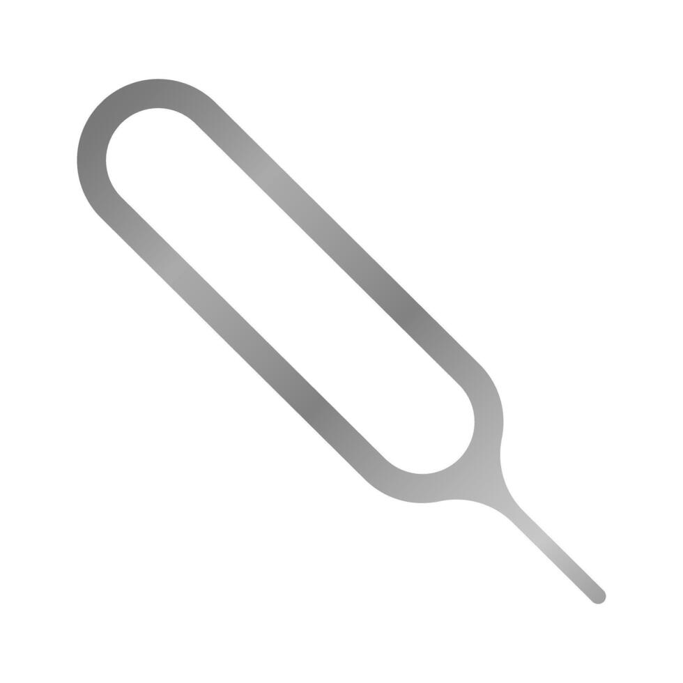 Silver SIM Card Ejector Pin icon. vector