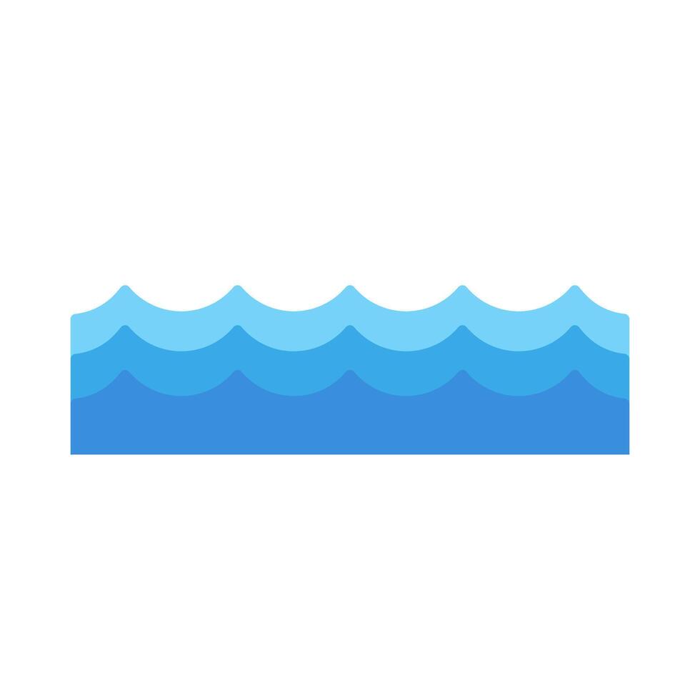 Flat design beautiful sea icon. vector
