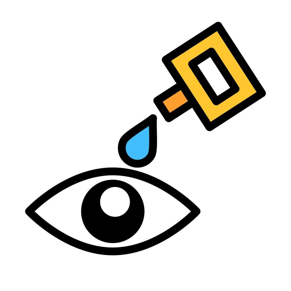 Eye drop and eye icon. vector