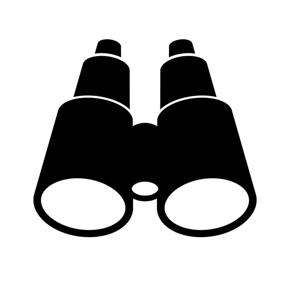 Simple Binoculars silhouette icon. vector