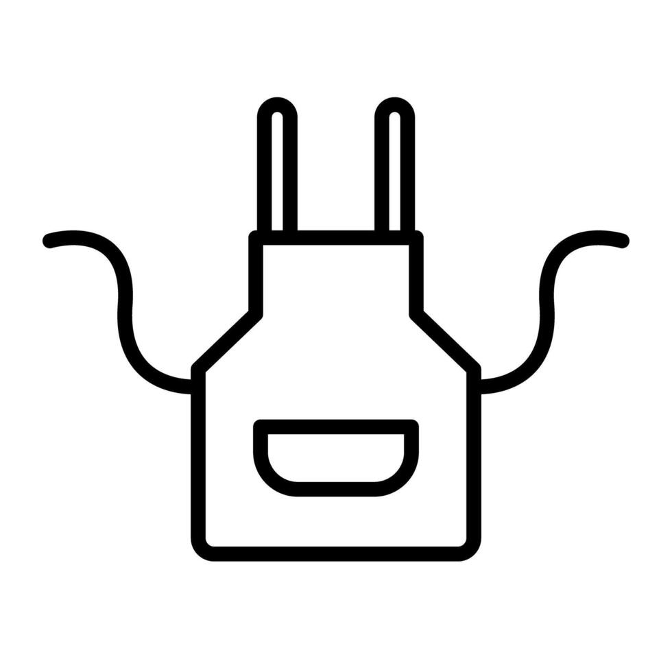 Simple design apron icon. vector