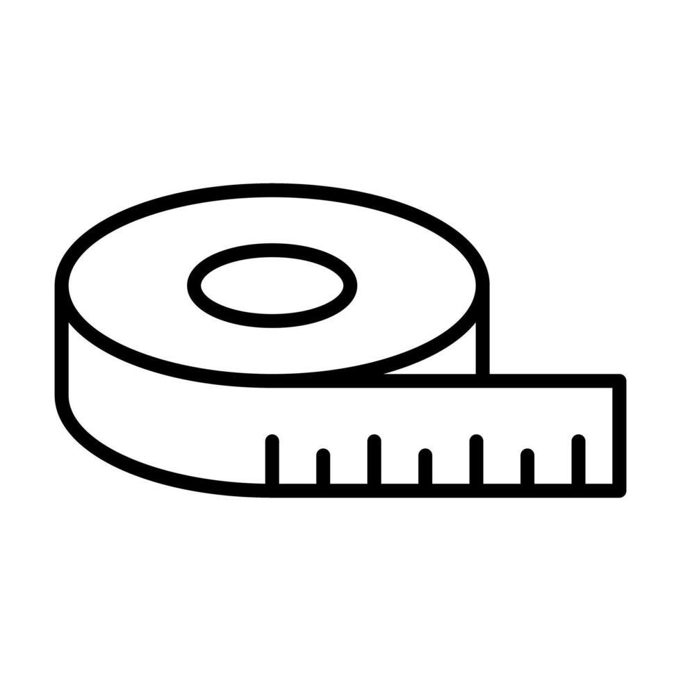 Simple tape measure icon. vector