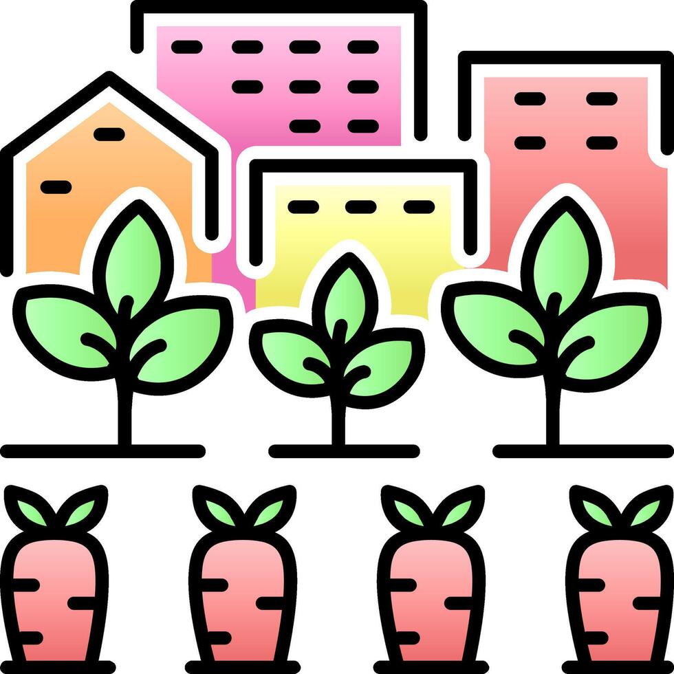 Urban gardening icon logo. enviromental concept. vector