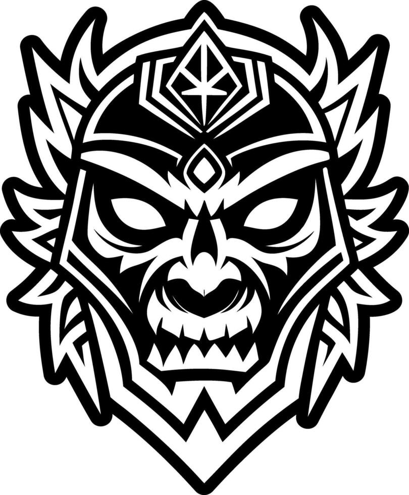 A filled style icon of evil mask symbol vector