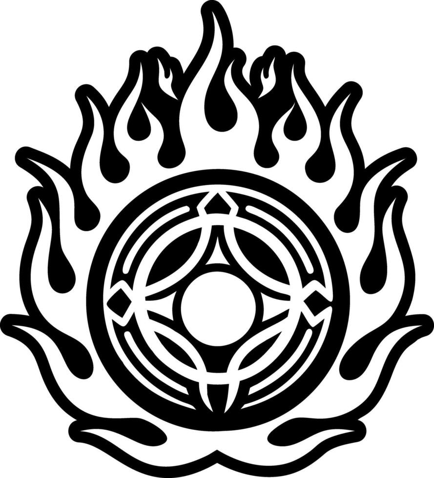 A filled style icon of blazing symbol vector