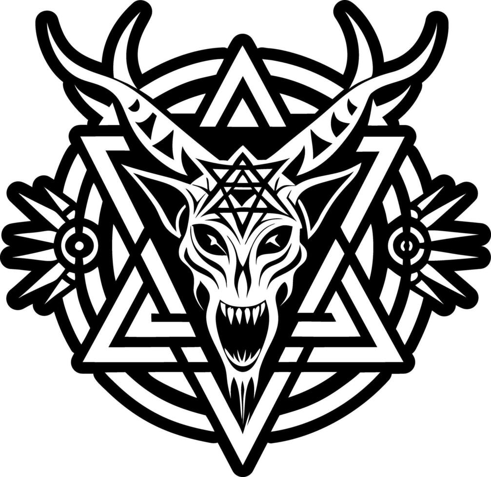 A glyph style icon of evil scream symbol vector