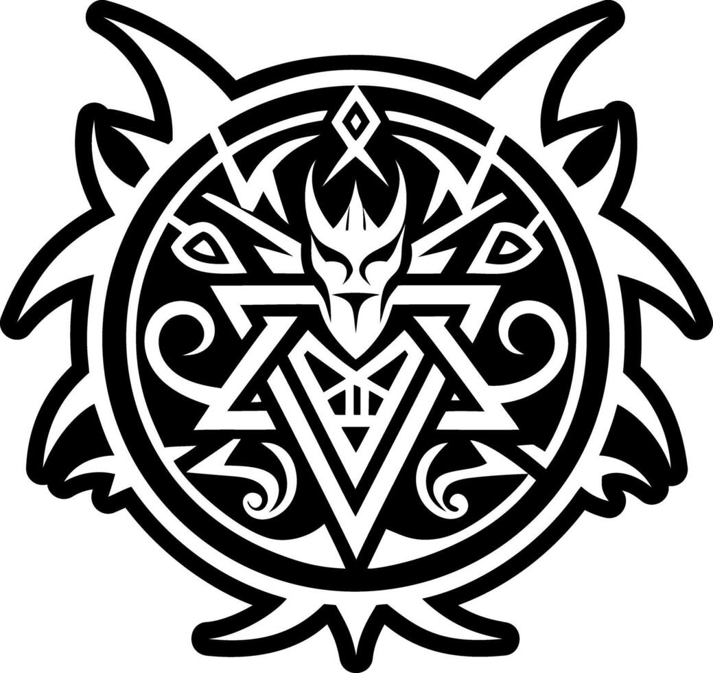 A filled style icon of abaddon symbol vector