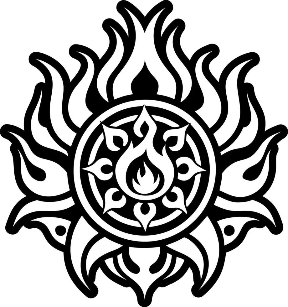 A filled style icon of burning mark symbol vector