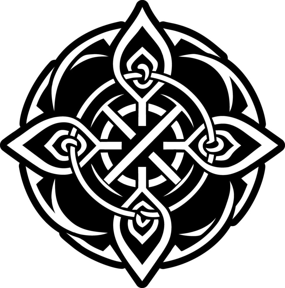 A solid style icon of beast tattoo vector