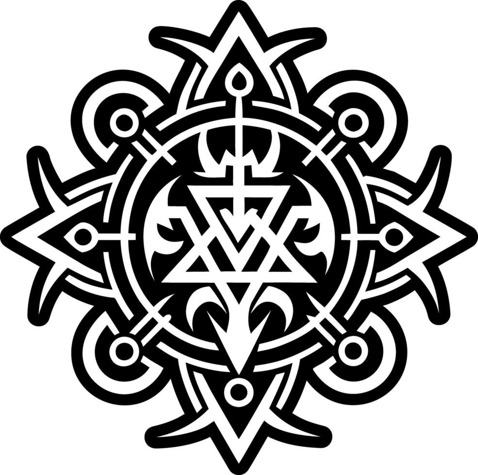 A glyph style icon of evil sigil tattoo vector