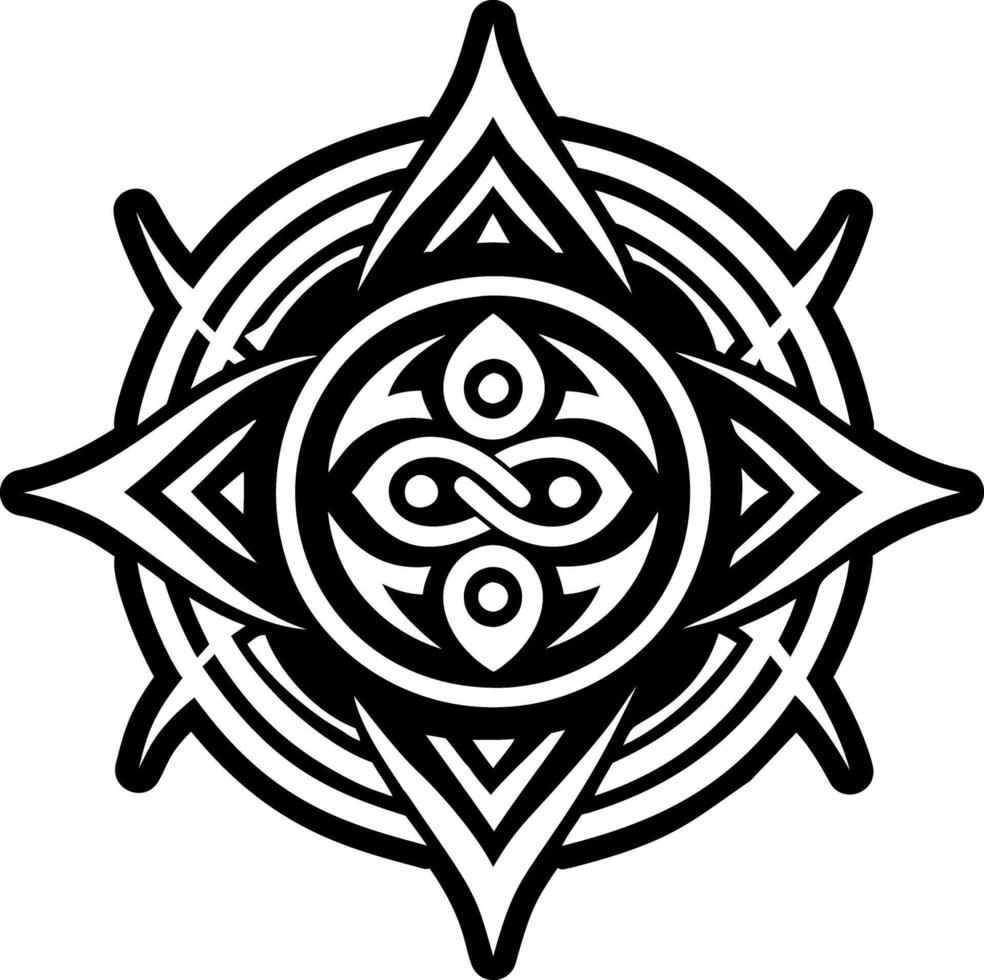 A filled style icon of abyss symbol vector