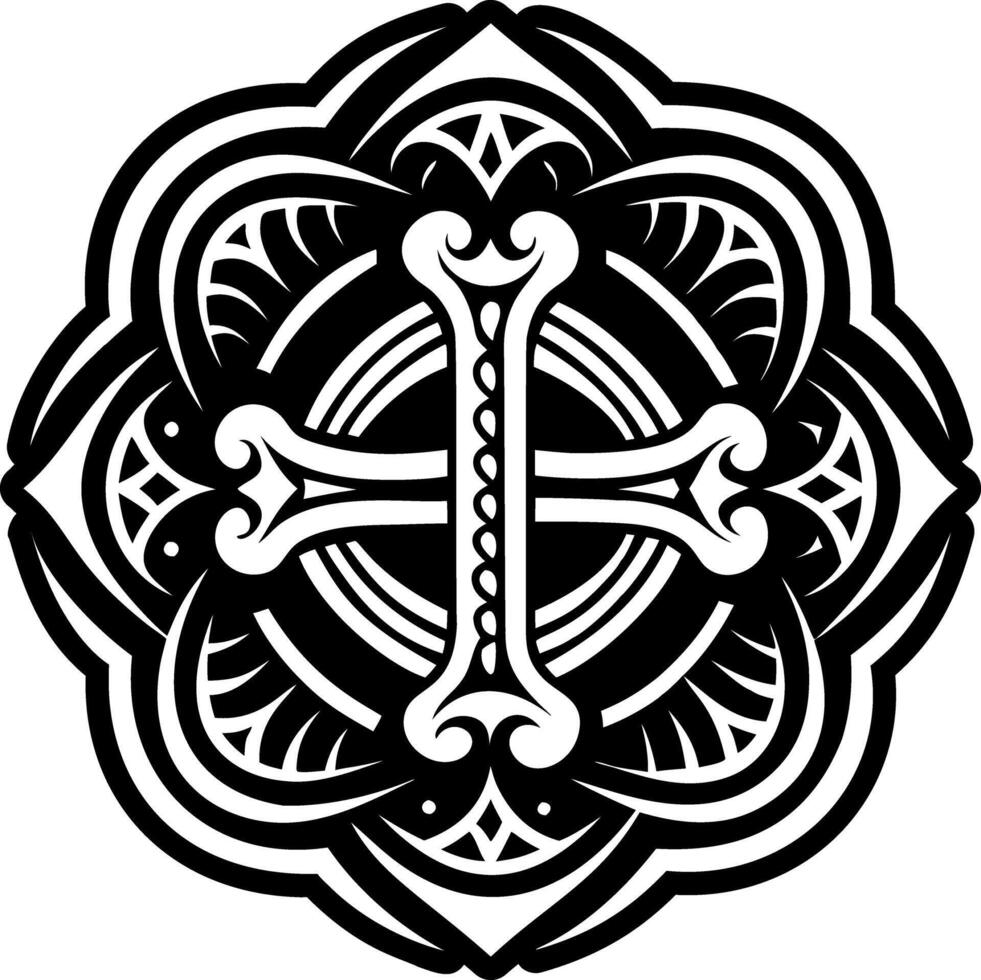 A filled style icon of crosses bones symbol vector