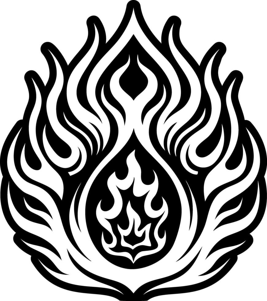 A filled style icon of fire symbol vector