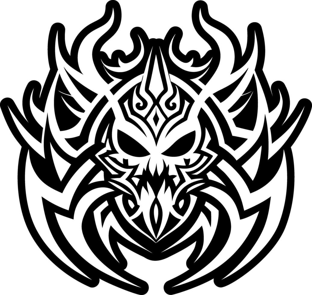 A glyph style icon of abyssal shadow symbol vector