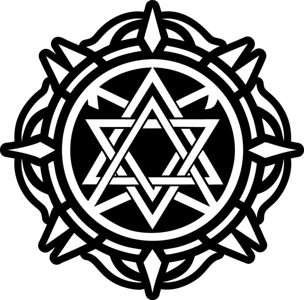 A filled style icon of satanic symbol vector