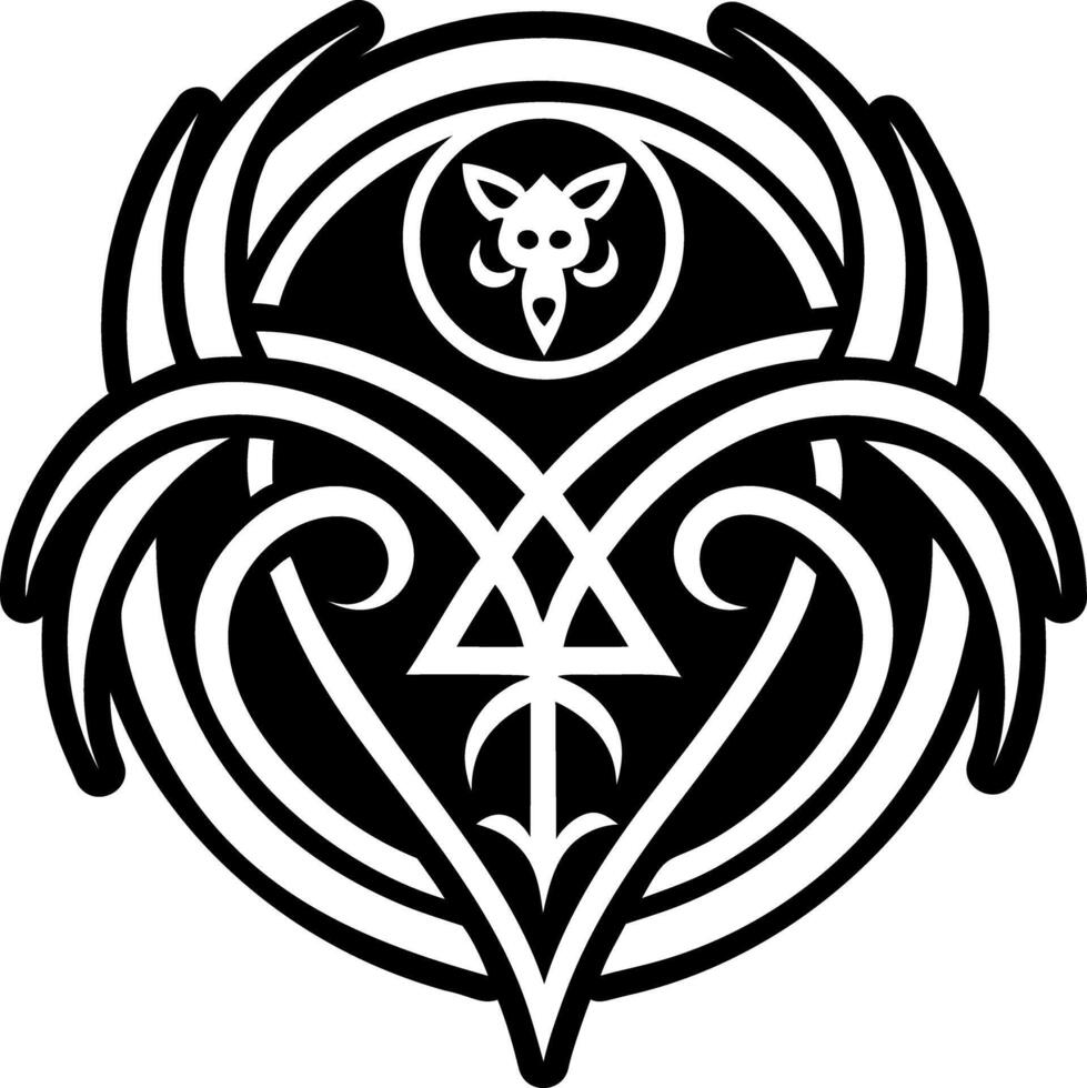 A filled style icon of magic seal symbol vector