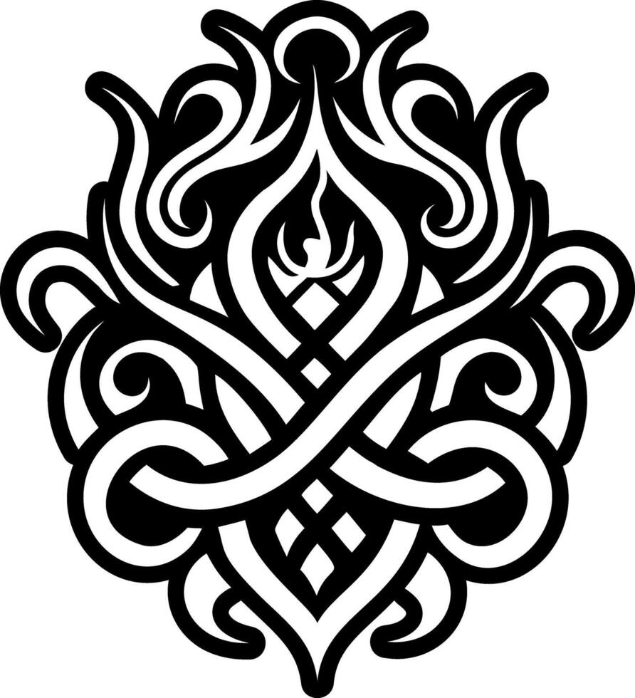 A solid style icon of smoke sigil symbol vector