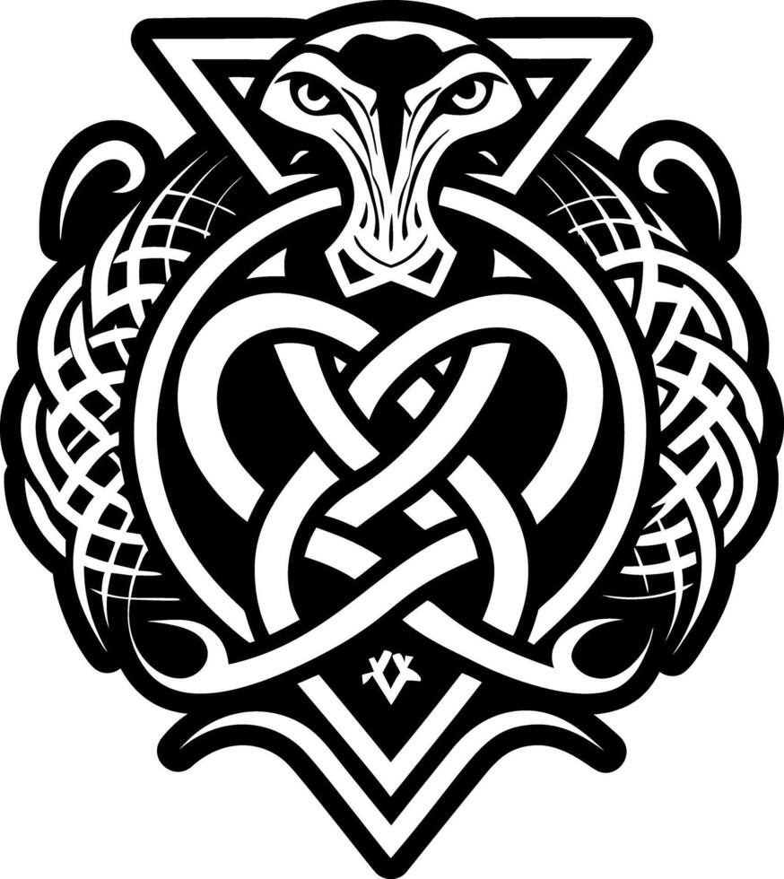 A solid style icon of ritual serpent symbol vector