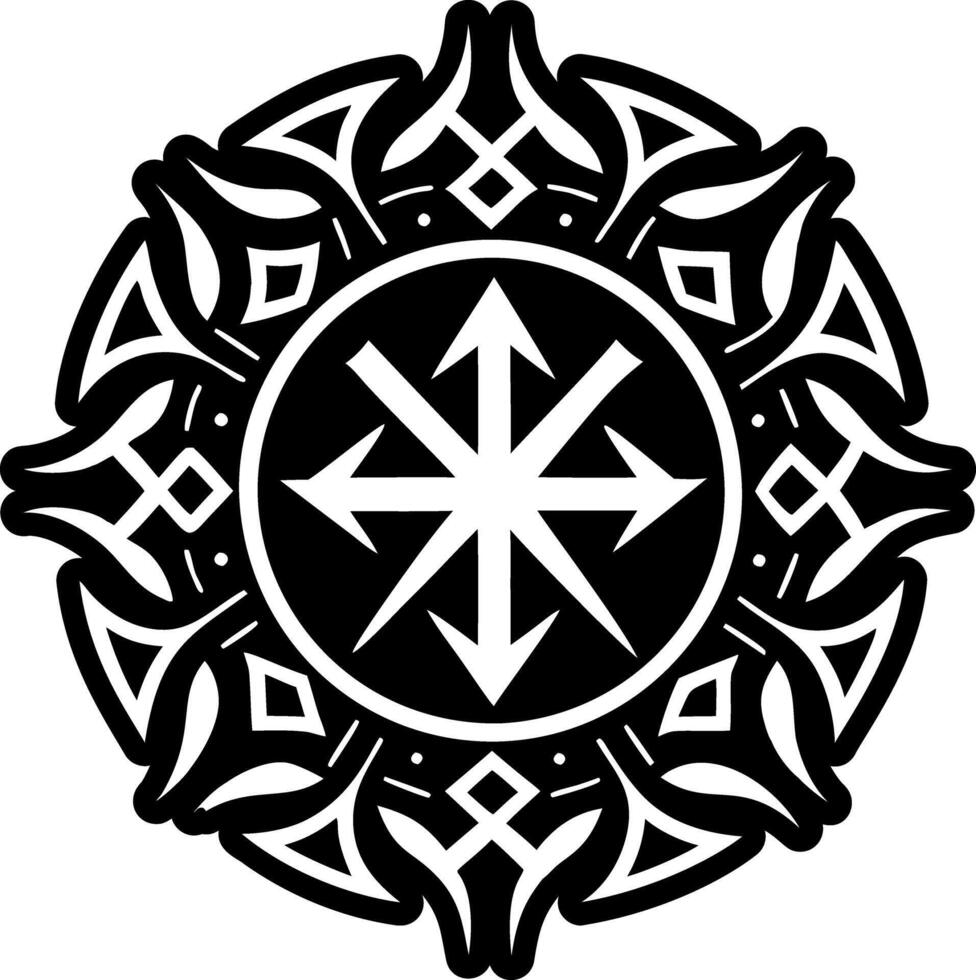 A filled style icon of rune symbol vector