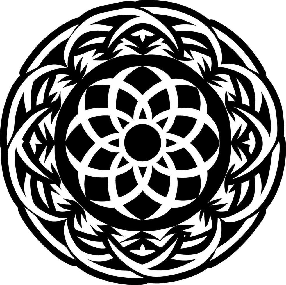 A filled style icon of magic circle symbol vector