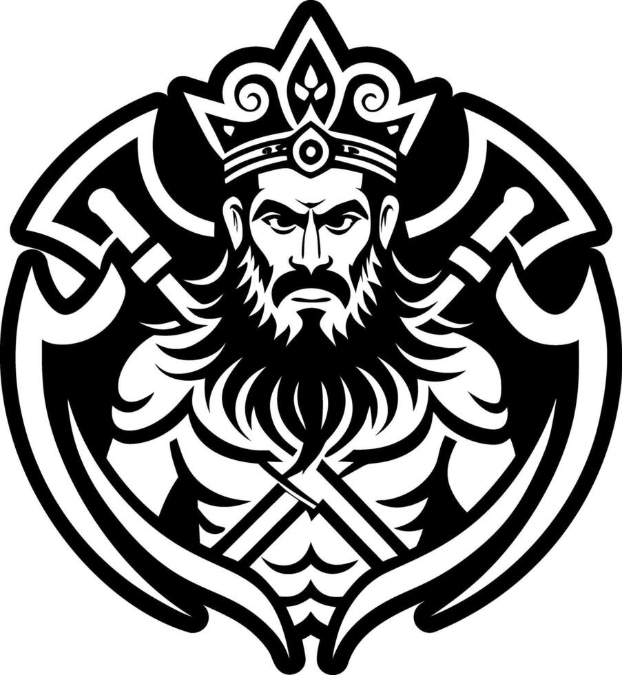 A solid style icon of parashurama symbol vector