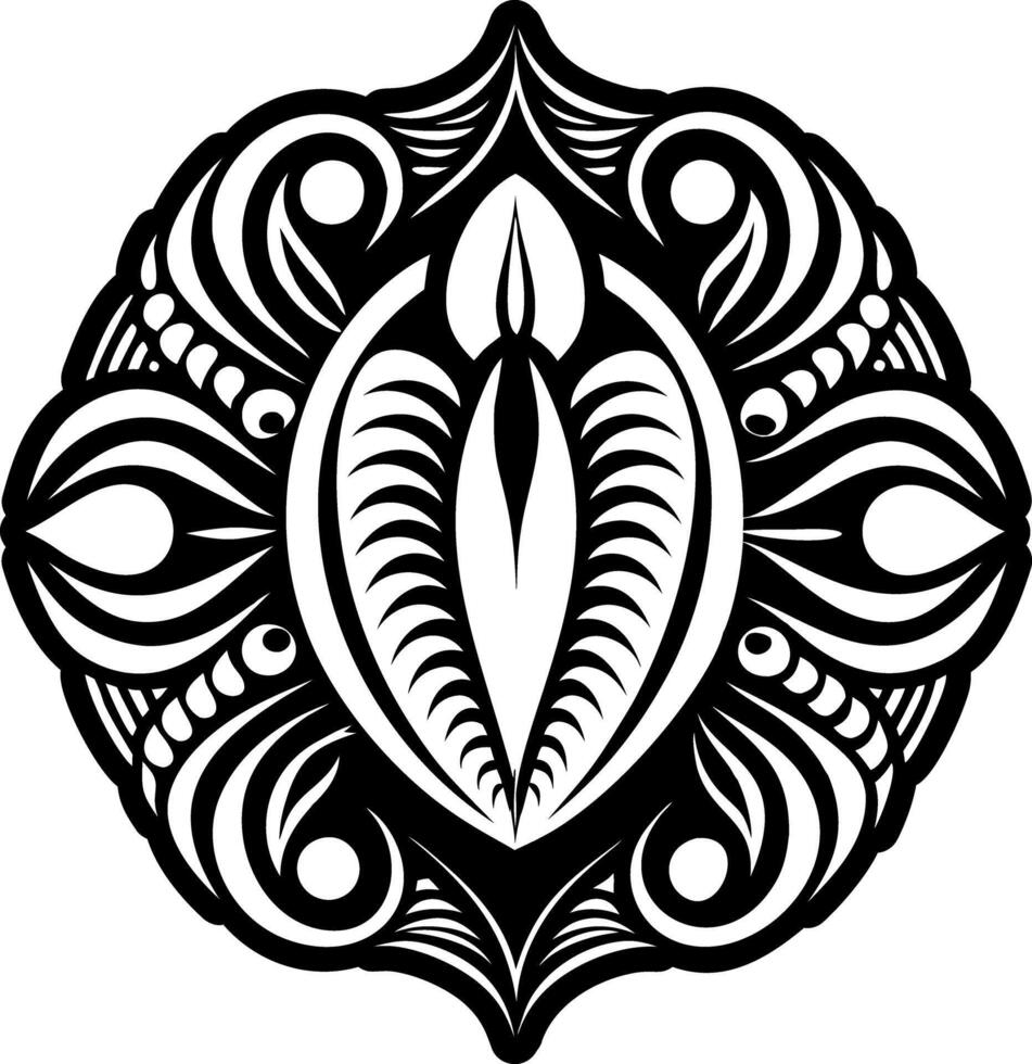 A filled style icon of cowrie shell symbol vector